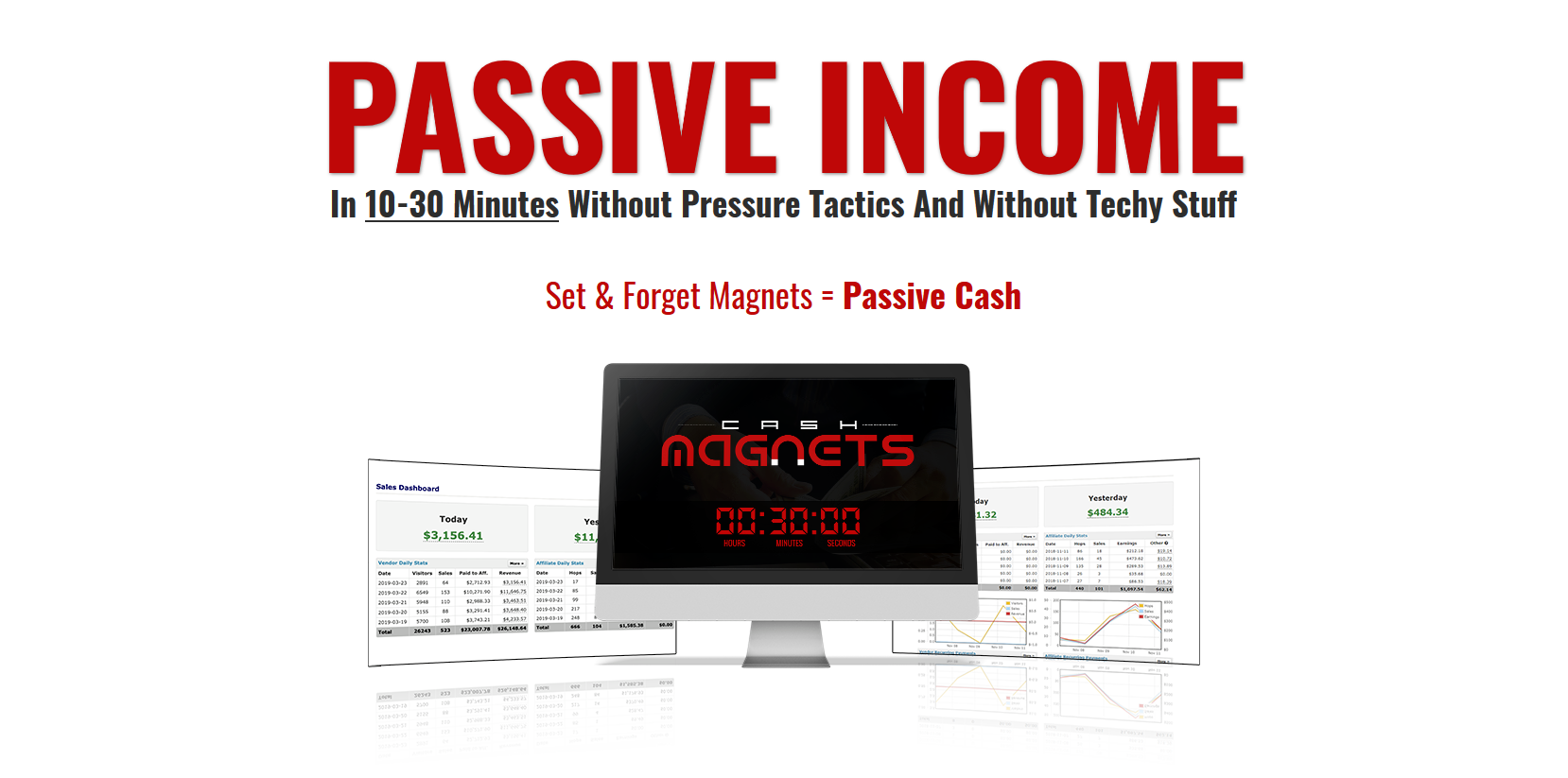 PASSIVE INCOME In 10-30 minutes without pressure tactics and without techy stuff Set & Forget Magnets = Passive Cash My Honest Cash Magnets Review and Custom Bonuses Will Reveal The Products Good and Bad Features.